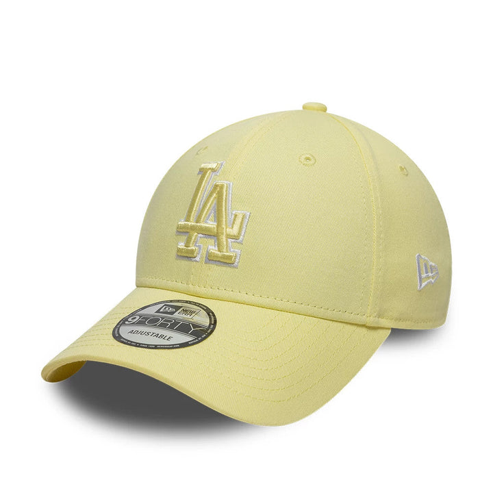 New Era LA Dodgers MLB Team Outline Pastel Yellow 9FORTY Adjustable Cap
