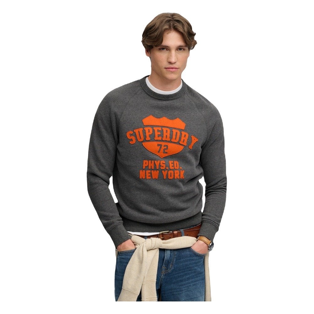 Superdry Athletic Felt Applique Crew Neck Sweatshirt