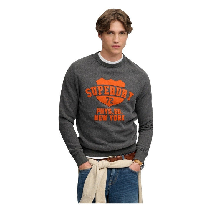 Superdry Athletic Felt Applique Crew Neck Sweatshirt