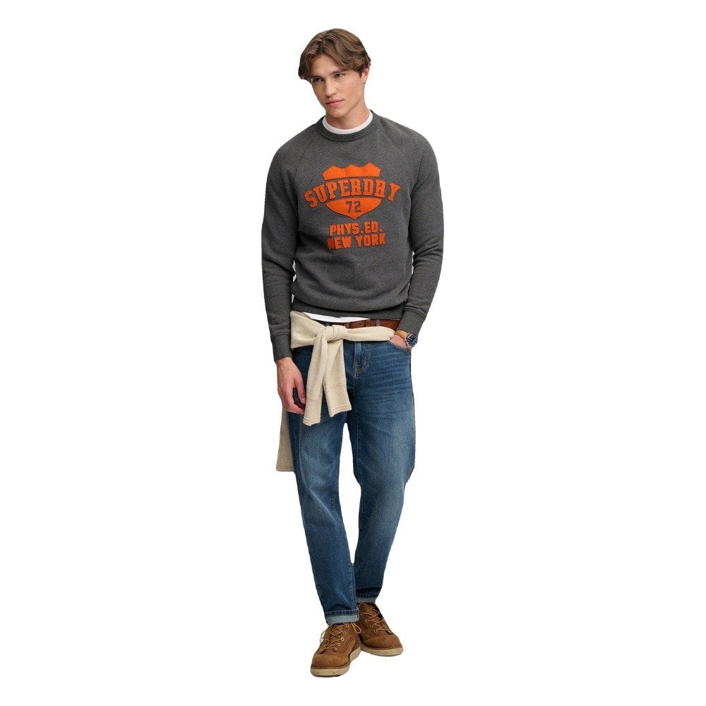 Superdry Athletic Felt Applique Crew Neck Sweatshirt