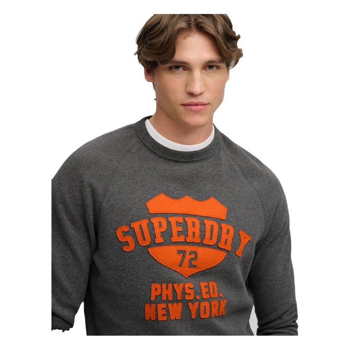 Superdry Athletic Felt Applique Crew Neck Sweatshirt