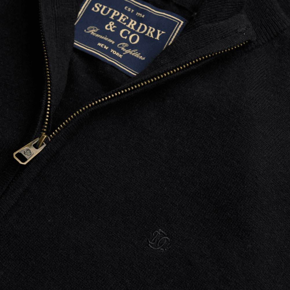 Superdry Essential Lightweight Wool Blend Half Zip Jumper