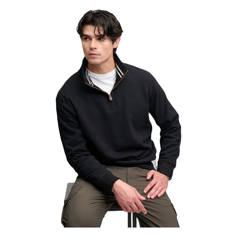 Superdry Essential Serif Logo Half Zip Sweatshirt