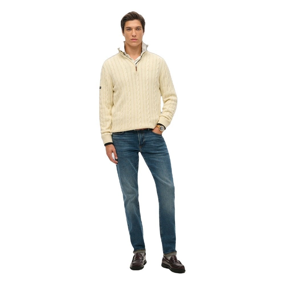 Superdry Preppy Cotton Cable Half Zip Jumper