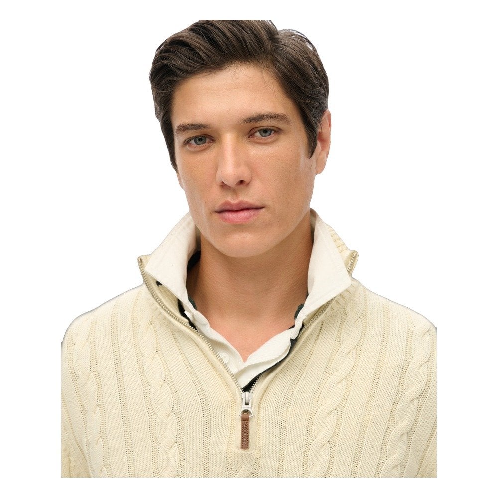 Superdry Preppy Cotton Cable Half Zip Jumper